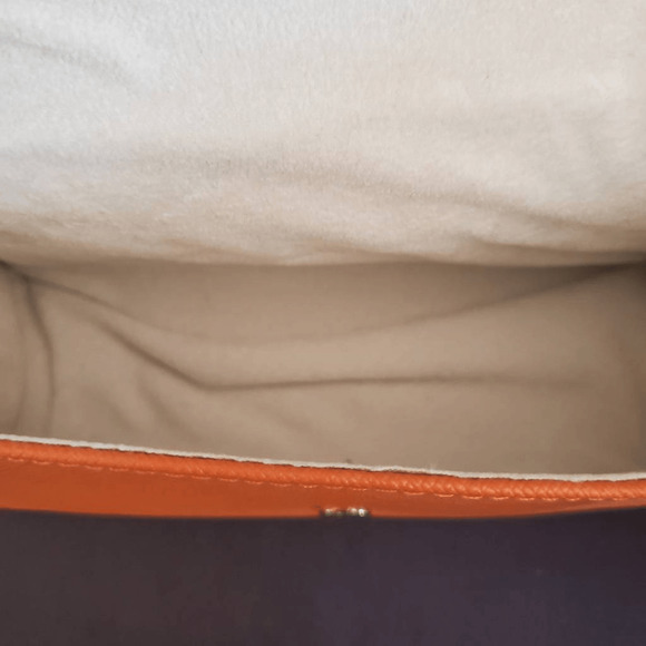 Tory Burch Eyeware Case Orange Leather‎ Hold Large Sunglasses or Eyeglasses - Picture 5 of 6